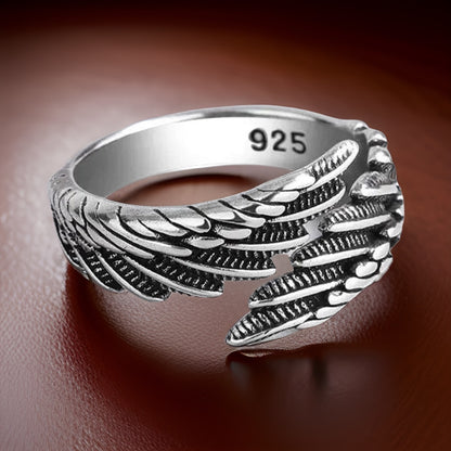 Silver Age Angel Wings Ring